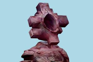 Zombie Silent-Hill, zombie, zombies, horror, human, xna, characters, rigged